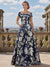 A-Line Mother Of The Bride Dresses Elegant Evening Dresses Jacquard Sleeveless Floor-Length Off-The-Shoulder Ruffles Wedding Guest