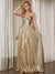 A-Line/Princess Prom Dresses Metallic Dress Sweetheart Neck Strapless Floor-length Sparkle Metallic Pleated Evening Dress