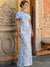 Sheath Evening Dress Luxury Baroque One Shoulder Jacquard Corset Ruched Evening Gown