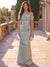 Sheath Evening Dress Luxury Baroque One Shoulder Jacquard Corset Ruched Evening Gown