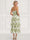 A-Line Cocktail Dresses Elegant Floral Embroidery Tiered Tea-Length Sleeveless Strapless Wedding Guest Dresses