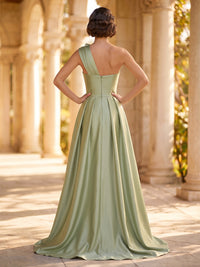 Sheath/Column Evening Dresses Elegant Beaded Embroidery Floor-Length Strapless Sleeveless With Overskirt Zipper 3D Flower Formal Dresses