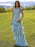 A-Line Evening Dress Elegant Sage Green Ruffled Chiffon Floor Length One Shoulder Summer Party Dress
