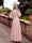 A Line/Princesses Cocktail Dresses V Neck Long Sleeves Pleated Elegant Grecian Style Chiffon Floor-Length Formal Dress Wedding Guest With Flower