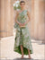 A-Line Cocktail Dresses Elegant Formal Dress Jacquard One-Shoulder Ruffles Corset Sleeveless Ankle-Length Zipper Wedding Guest