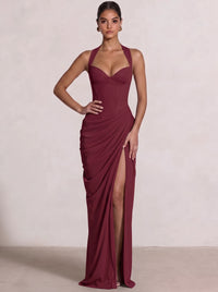 Sheath/Column Evening Dresses Sweetheart Sleeveless Floor-Length Side Split With Boning Criss Cross Straps Lace-Up Formal Dresses