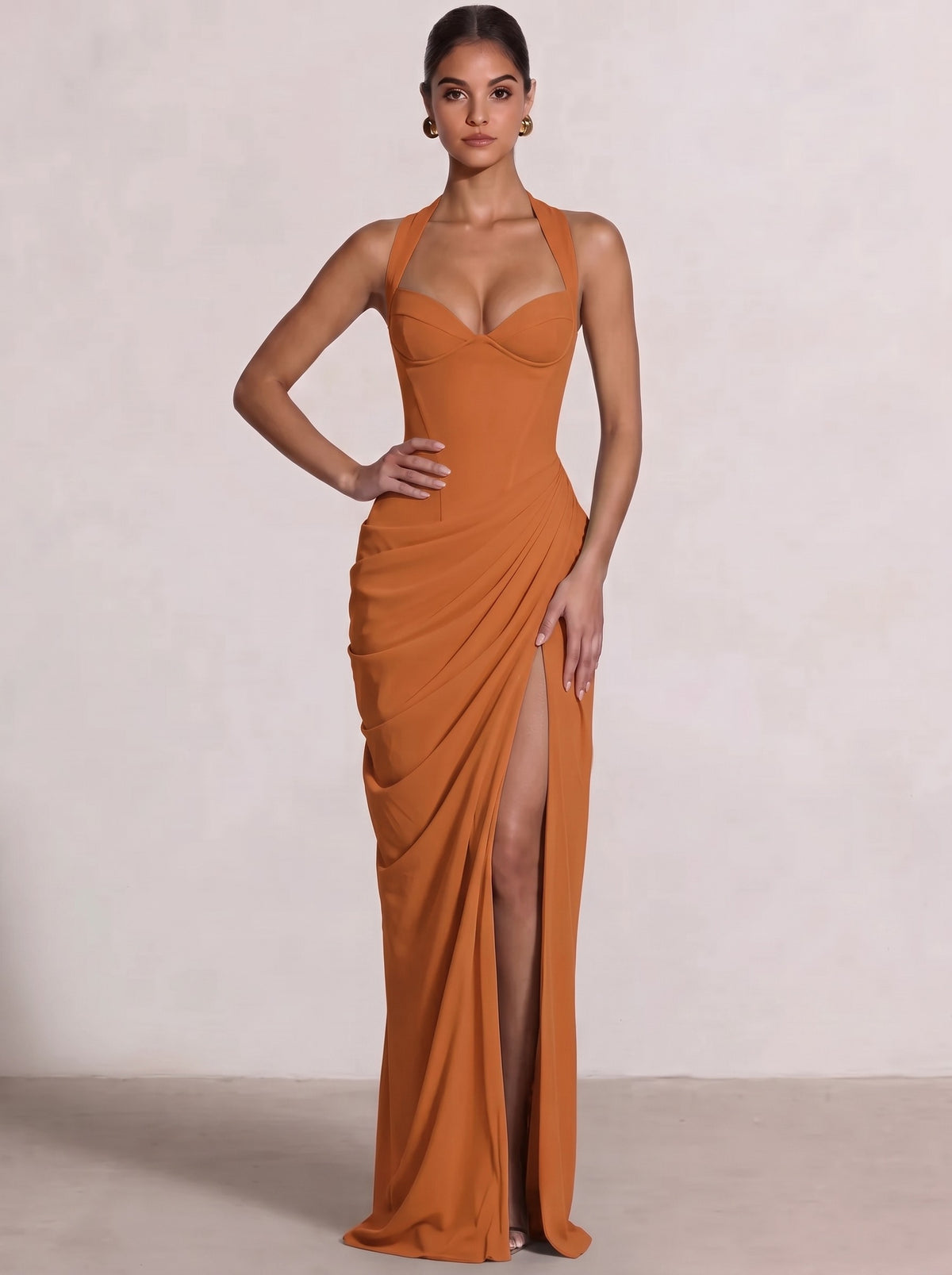 Sheath/Column Evening Dresses Sweetheart Sleeveless Floor-Length Side Split With Boning Criss Cross Straps Lace-Up Formal Dresses
