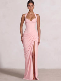Sheath/Column Evening Dresses Sweetheart Sleeveless Floor-Length Side Split With Boning Criss Cross Straps Lace-Up Formal Dresses