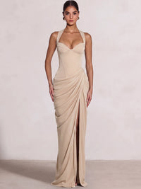 Sheath/Column Evening Dresses Sweetheart Sleeveless Floor-Length Side Split With Boning Criss Cross Straps Lace-Up Formal Dresses