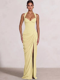 Sheath/Column Evening Dresses Sweetheart Sleeveless Floor-Length Side Split With Boning Criss Cross Straps Lace-Up Formal Dresses
