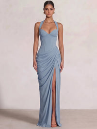 Sheath/Column Evening Dresses Sweetheart Sleeveless Floor-Length Side Split With Boning Criss Cross Straps Lace-Up Formal Dresses