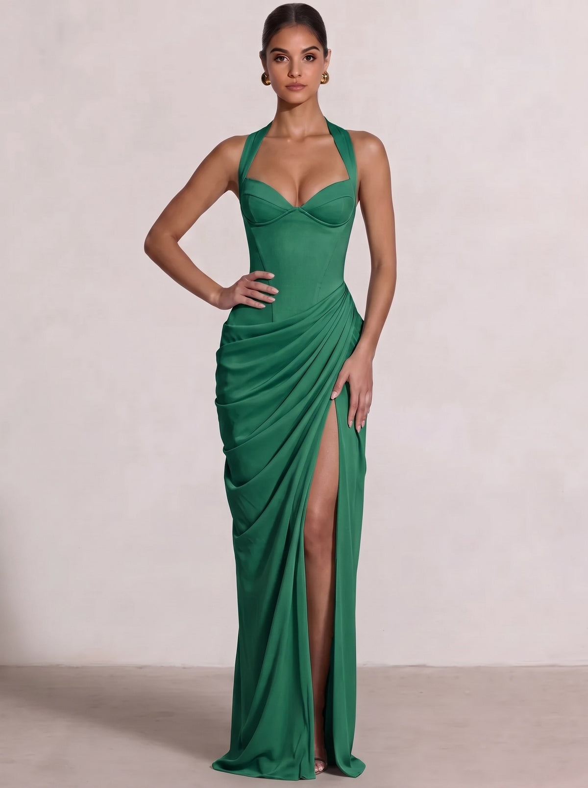 Sheath/Column Evening Dresses Sweetheart Sleeveless Floor-Length Side Split With Boning Criss Cross Straps Lace-Up Formal Dresses