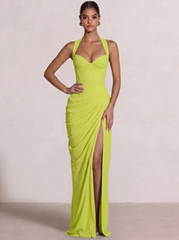 Sheath/Column Evening Dresses Sweetheart Sleeveless Floor-Length Side Split With Boning Criss Cross Straps Lace-Up Formal Dresses