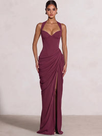 Sheath/Column Evening Dresses Sweetheart Sleeveless Floor-Length Side Split With Boning Criss Cross Straps Lace-Up Formal Dresses