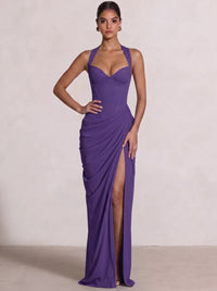 Sheath/Column Evening Dresses Sweetheart Sleeveless Floor-Length Side Split With Boning Criss Cross Straps Lace-Up Formal Dresses