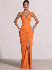 Sheath/Column Evening Dresses Sweetheart Sleeveless Floor-Length Side Split With Boning Criss Cross Straps Lace-Up Formal Dresses