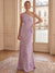 A Line/Princesses Evening Dresses Elegant One Shoulder Formal Dress Bridesmaid Wedding Guest With Flower