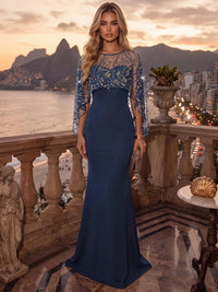 Mermaid Evening Gown Two Piece Set Satin Formal Dress Glamorous Strapless Wedding Floor Length With Glitter Beading Cape