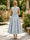 A-Line/Princess Boat Neck Cocktail Dress Sleeveless Tea-Length Party Wedding guest Semi-Formal Dresses With Floral Jacquard & Pockets