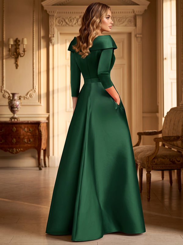 Sequin Mermaid / Trumpet Evening Gown Elegant Formal Dress Wedding Floor Length Long Sleeves With Overskirt