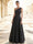 A-Line/Princess Evening Dress Satin One-Shoulder Sleeveless Floor-Length Formal Dresses With Polka Dots Wedding Guest