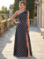 A-Line/Princess Evening Dress Satin One-Shoulder With Bow Sleeveless Floor-Length Formal Dresses With Polka Dots Split Side Wedding Guest