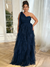 A-Line/Princess Plus Size Prom Dresses Mesh One-Shoulder Floor-length