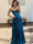 A-Line/Princess Prom Dresses Sweetheart Strapless Floor-length Sparkle Long Metallic Prom Dress with Pleated&Side Split