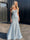 Trumpet/Mermaid Sequins Prom Dress Basque Waist Spaghetti Straps Floor-Length Long Sparkle Corset Prom Dress Evening Dress