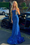 Trumpet/Mermaid Sequins Prom Dress Basque Waist Spaghetti Straps Floor-Length Long Sparkle Corset Prom Dress Evening Dress