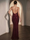 Sheath/Column Evening Dress Sweetheart Spaghetti Straps Floor Length Long Ruffled Sparkle Rhinestone Evening Dress Hot-Fix Process