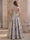A-Line Evening Gown Elegant Floral Dress Cape Sleeve Jacquard Satin Ruched Mother of the Bride Dresses Formal Evening