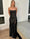 Sheath/Column Yellow Prom Dresses Satin Spaghetti Straps Sleeveless Floor-length With Side Split
