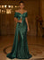 Sequin Mermaid / Trumpet Evening Gown Elegant Dress Formal Wedding Floor Length Sleeveless Off Shoulder Sequined