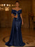Sequin Mermaid / Trumpet Evening Gown Elegant Dress Formal Wedding Floor Length Sleeveless Off Shoulder Sequined