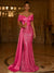 Sequin Mermaid / Trumpet Evening Gown Elegant Dress Formal Wedding Floor Length Sleeveless Off Shoulder Sequined