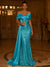 Sequin Mermaid / Trumpet Evening Gown Elegant Dress Formal Wedding Floor Length Sleeveless Off Shoulder Sequined