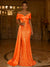 Sequin Mermaid / Trumpet Evening Gown Elegant Dress Formal Wedding Floor Length Sleeveless Off Shoulder Sequined