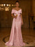 Sequin Mermaid / Trumpet Evening Gown Elegant Dress Formal Wedding Floor Length Sleeveless Off Shoulder Sequined