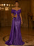 Sequin Mermaid / Trumpet Evening Gown Elegant Dress Formal Wedding Floor Length Sleeveless Off Shoulder Sequined