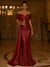Sequin Mermaid / Trumpet Evening Gown Elegant Dress Formal Wedding Floor Length Sleeveless Off Shoulder Sequined