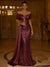 Sequin Mermaid / Trumpet Evening Gown Elegant Dress Formal Wedding Floor Length Sleeveless Off Shoulder Sequined