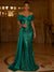 Sequin Mermaid / Trumpet Evening Gown Elegant Dress Formal Wedding Floor Length Sleeveless Off Shoulder Sequined