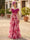 A Line/Princess Evening Dresses V-Neck Short Sleeves Floor Length Floral With Flower Ruched Mother of the Bride Dresses