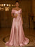 Sequin Mermaid / Trumpet Evening Gown With Detachable Overskirt Elegant Dress Formal Wedding Floor Length Short Sleeves Off Shoulder Sequined