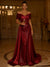 Sequin Mermaid / Trumpet Evening Gown With Detachable Overskirt Elegant Dress Formal Wedding Floor Length Short Sleeves Off Shoulder Sequined