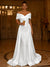 Sequin Mermaid / Trumpet Evening Gown With Detachable Overskirt Elegant Dress Formal Wedding Floor Length Short Sleeves Off Shoulder Sequined