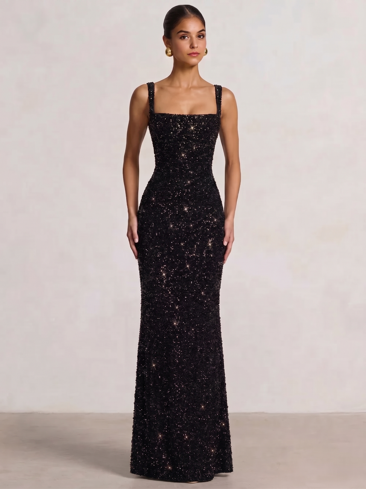 Nafori Dark Green Trumpet/Mermaid Long Prom Dress Spaghetti Straps Floor-Length Long Sparkle Corset Prom Dress Evening Dress With Beads Sequins 2026