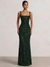 Trumpet/Mermaid Long Prom Dress Spaghetti Straps Floor-Length Long Sparkle Corset Prom Dress Evening Dress With Beads Sequins
