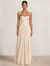 A Line/Princesses Prom Dresses Ruched Chiffon Spaghetti Straps Floor-Length Formal Dress Wedding Guest